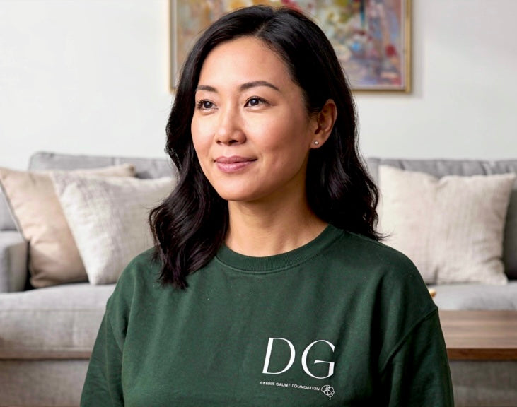 Unisex Jumper in Pine Green — lifestyle front