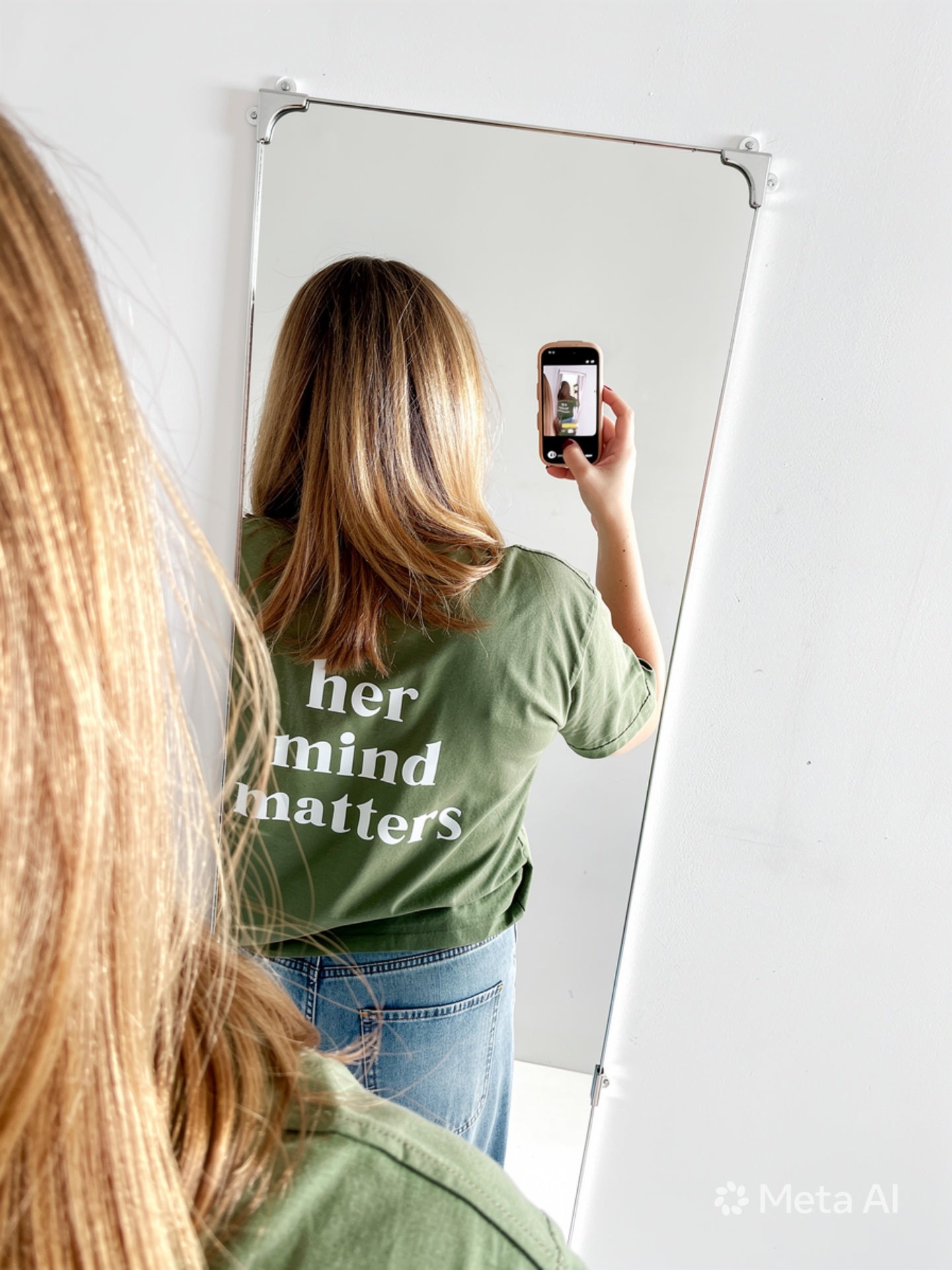 Sage DGF T-shirt back with her mind matters